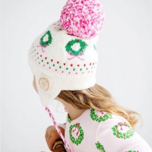 Beaufort Bonnet Company White and Pink Pom-Pom Kids Hat